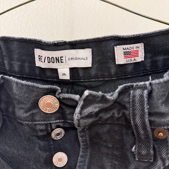 RE/DONE Washed Black Jeans Size 25 - Picture 1 of 6